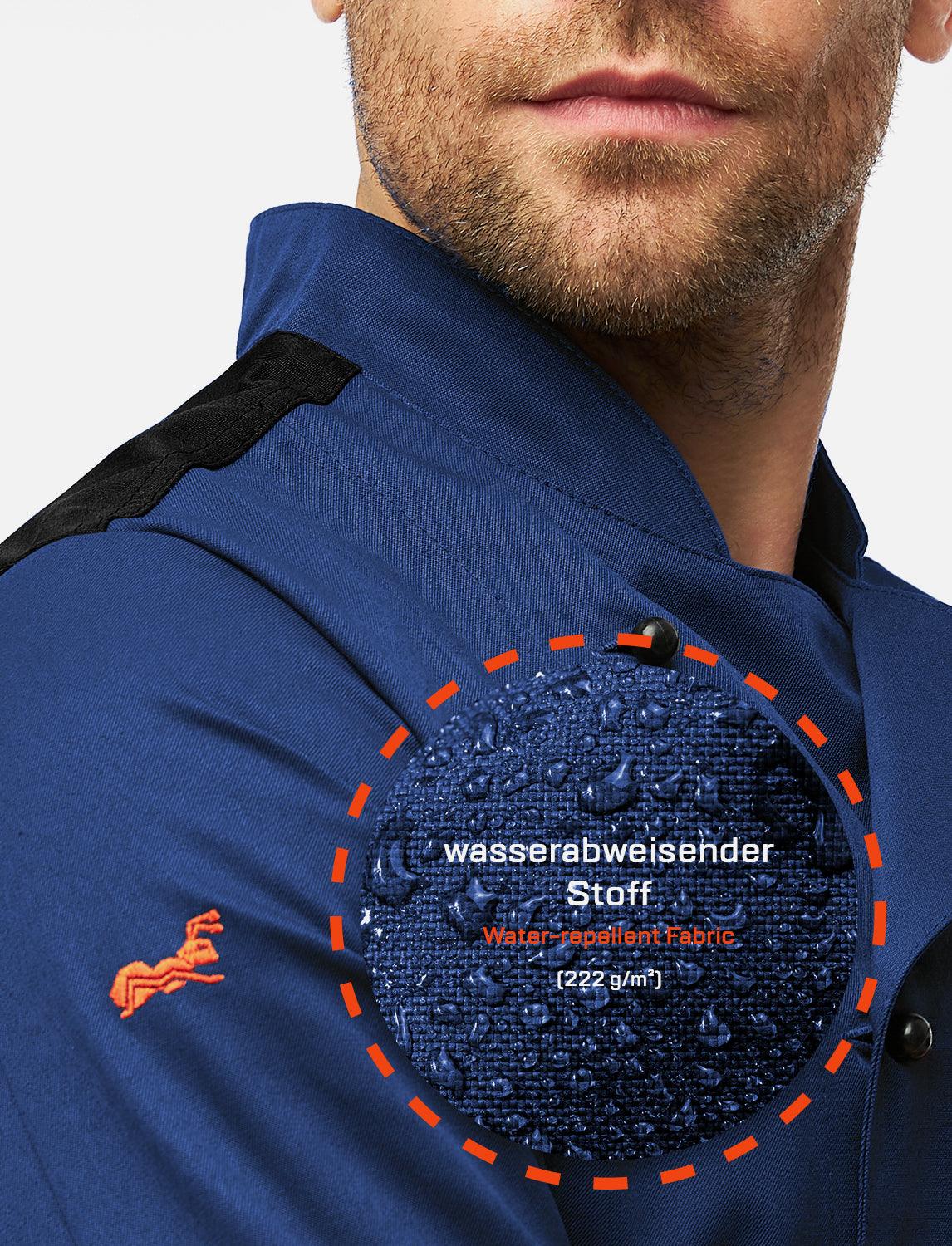 Herren Kochjacke mit Stretch Rücken inkl. Kugelknöpfe - Kurzarm