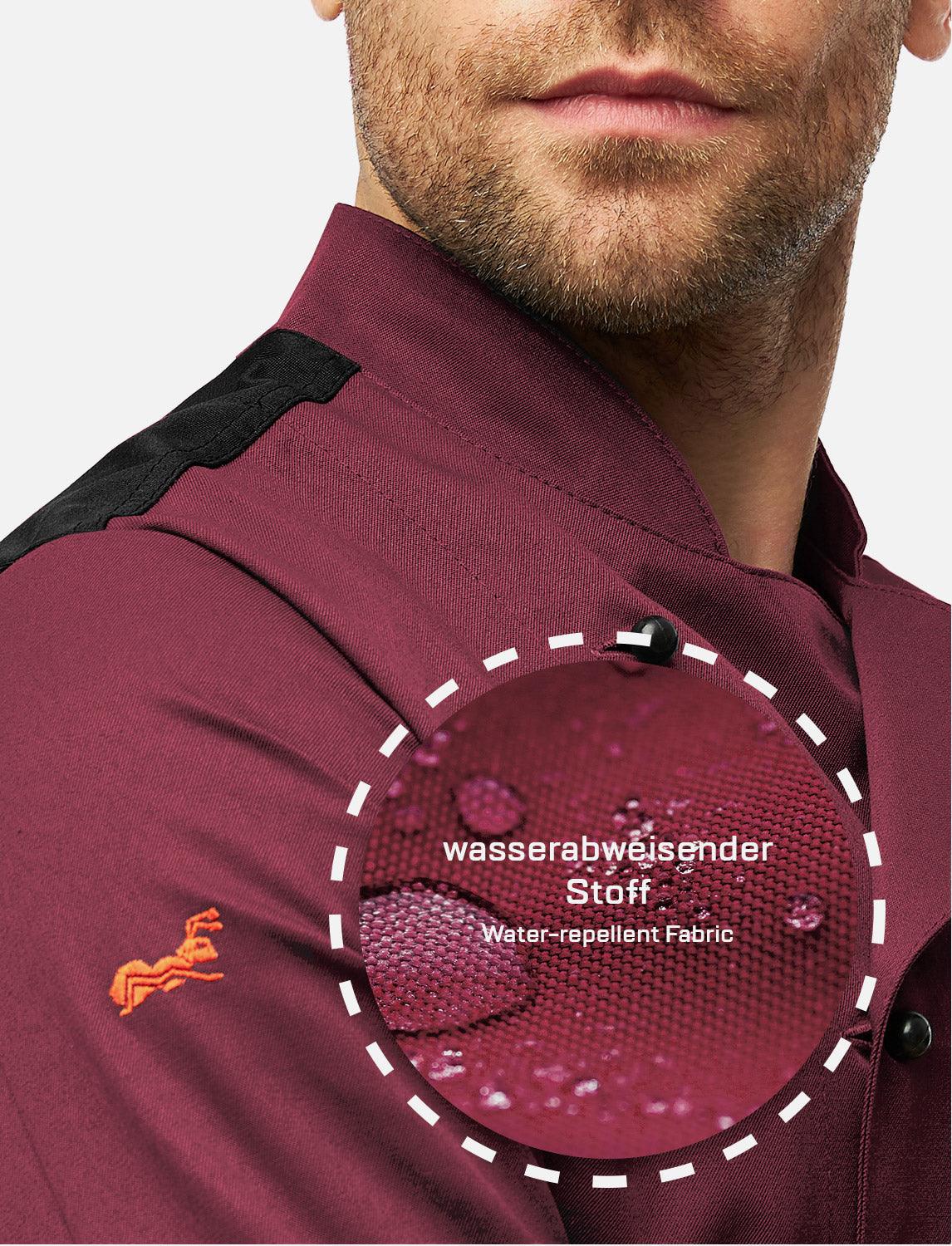 Herren Kochjacke mit Stretch Rücken inkl. Kugelknöpfe - Langarm