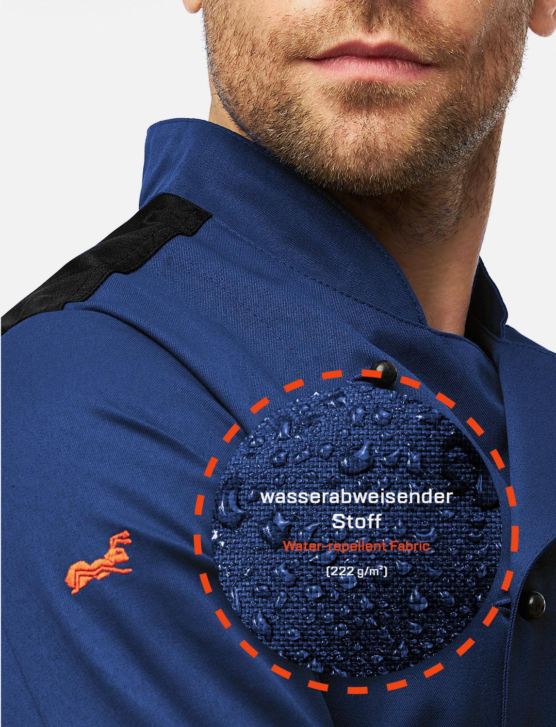 Herren Kochjacke mit Stretch Rücken inkl. Kugelknöpfe - Langarm