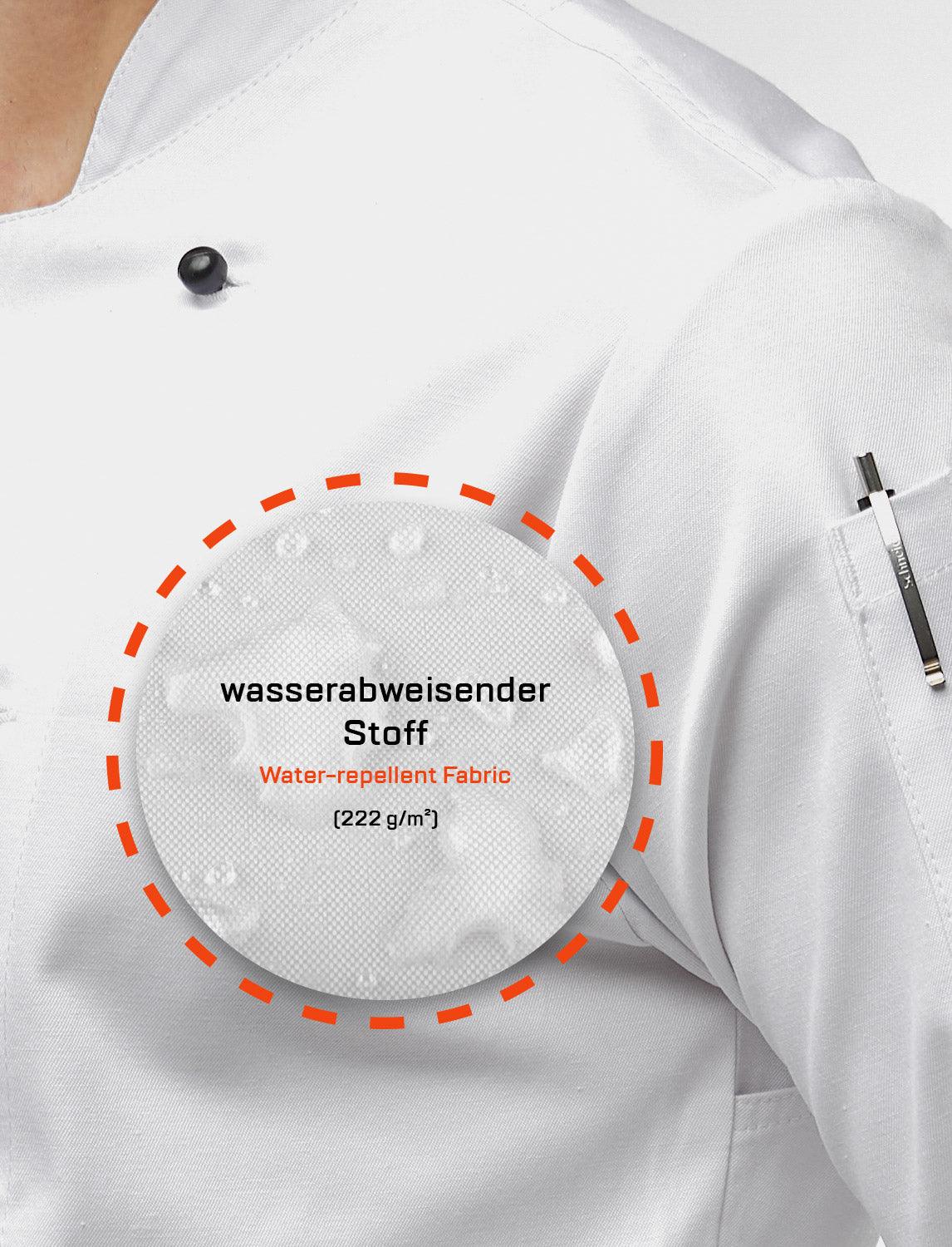 Herren Kochjacke mit Stretch Rücken inkl. Kugelknöpfe - Langarm