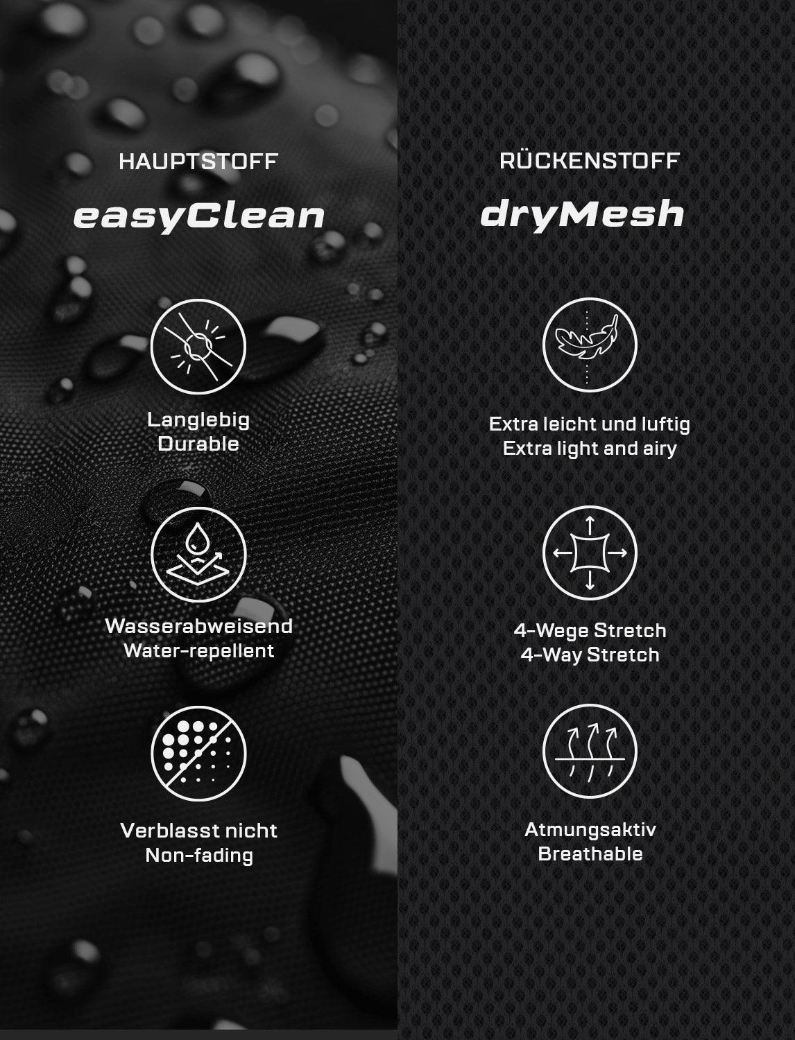 easyClean Herren Kochjacke mit dryMesh Rücken und Ärmel - inkl Kugelknöpfen -  Langarm