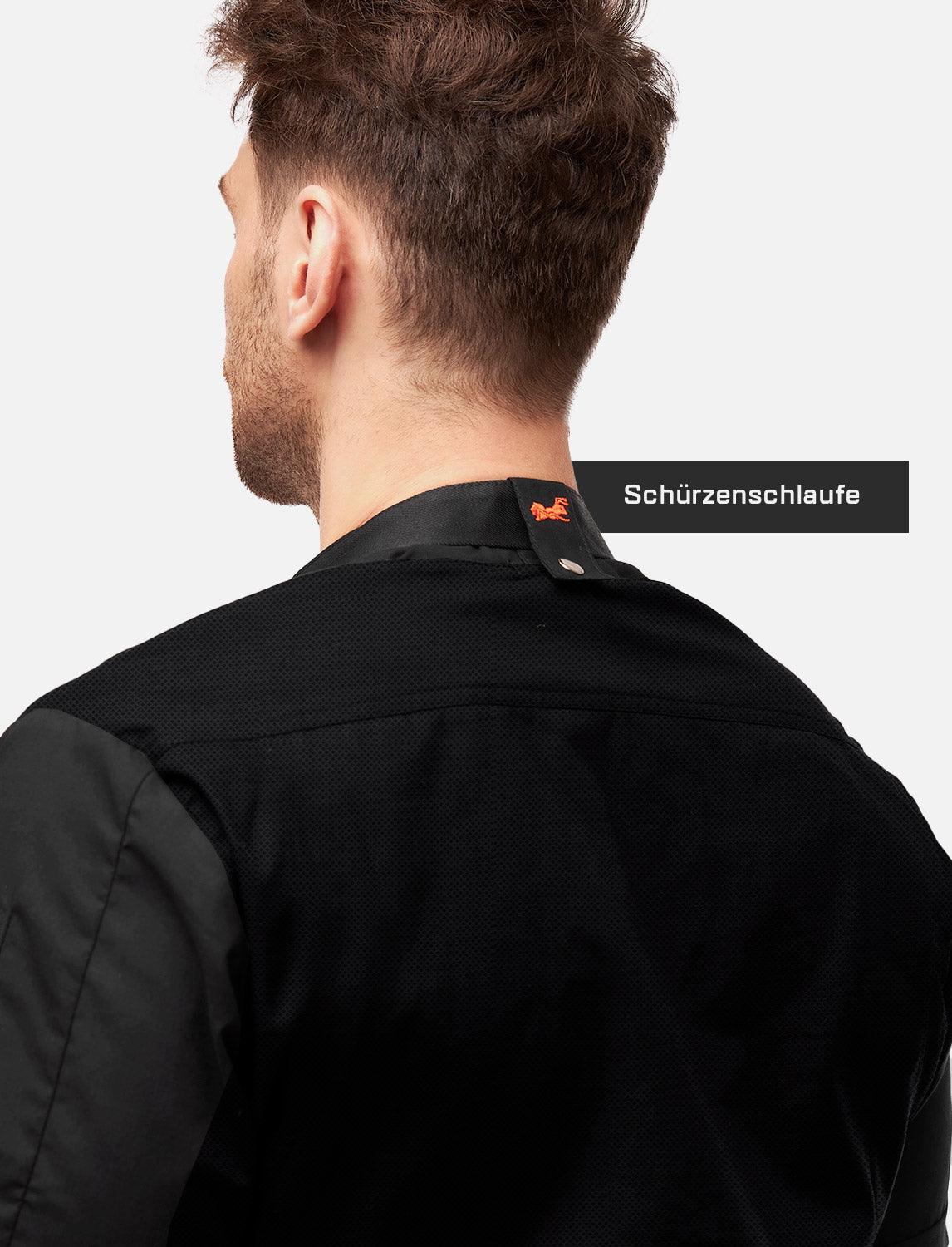 easyClean Herren Kochjacke mit dryMesh Rücken und Ärmel - inkl Kugelknöpfen -  Langarm