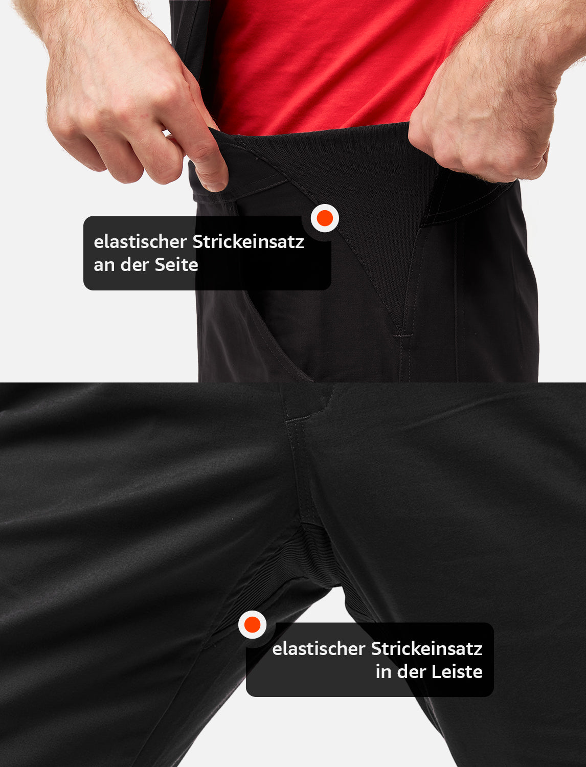 Herren Arbeitslatzhose Robuste Schwarz für Handwerk und Bau