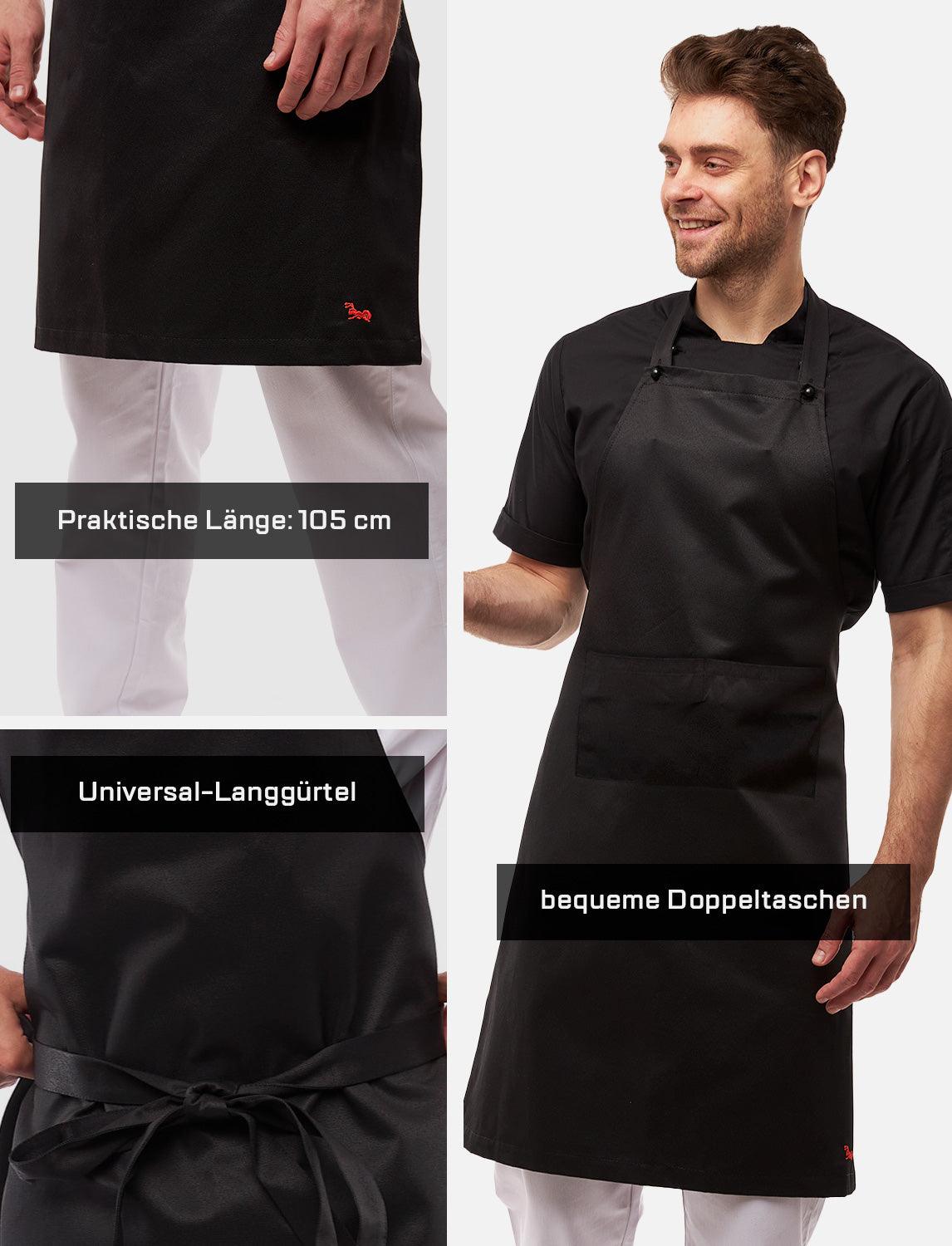 freeNeck Latzschürze mit Taschen wasserabweisend Kochschürze Unisex 105×70 cm