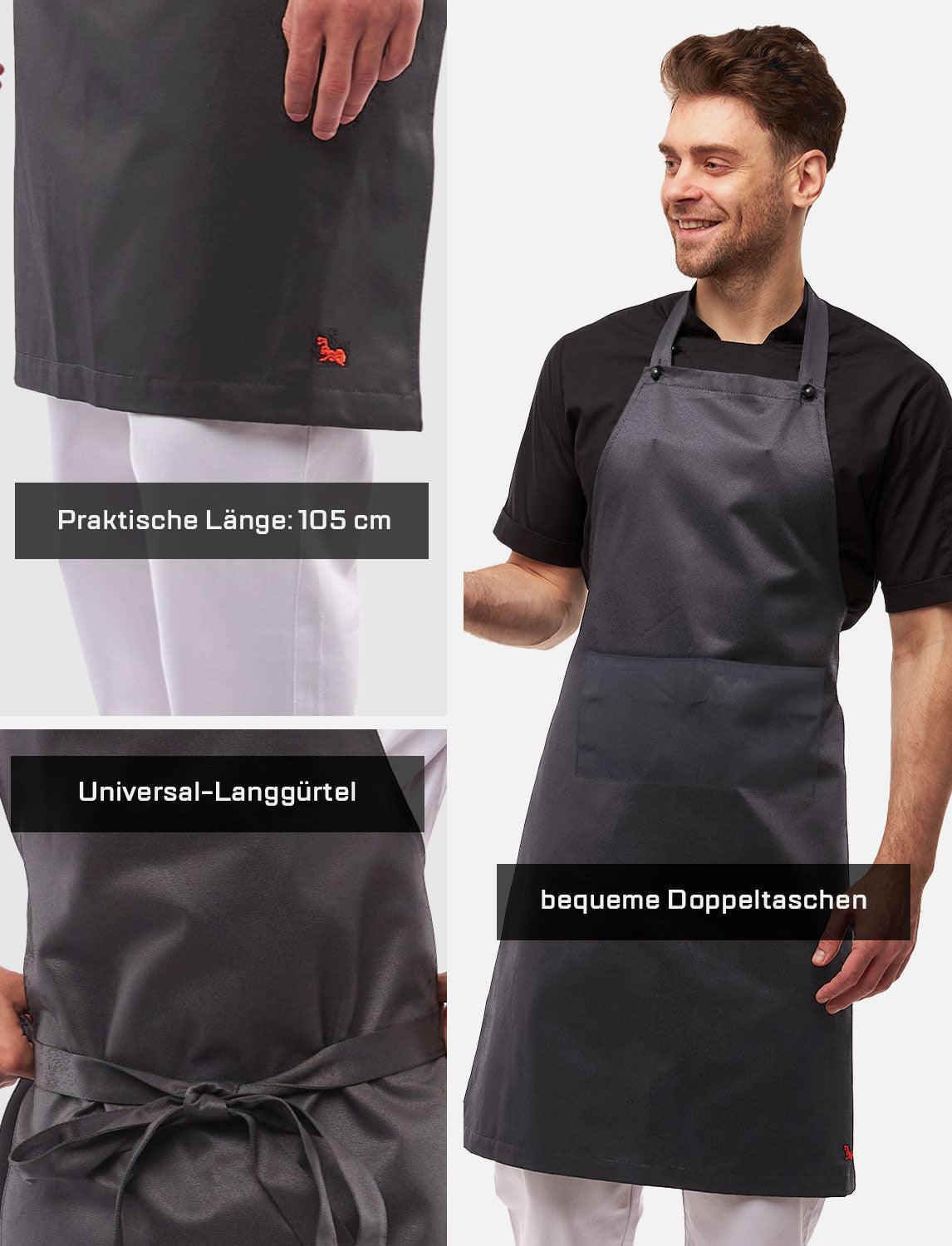 freeNeck Latzschürze mit Taschen wasserabweisend Kochschürze Unisex 105×70 cm