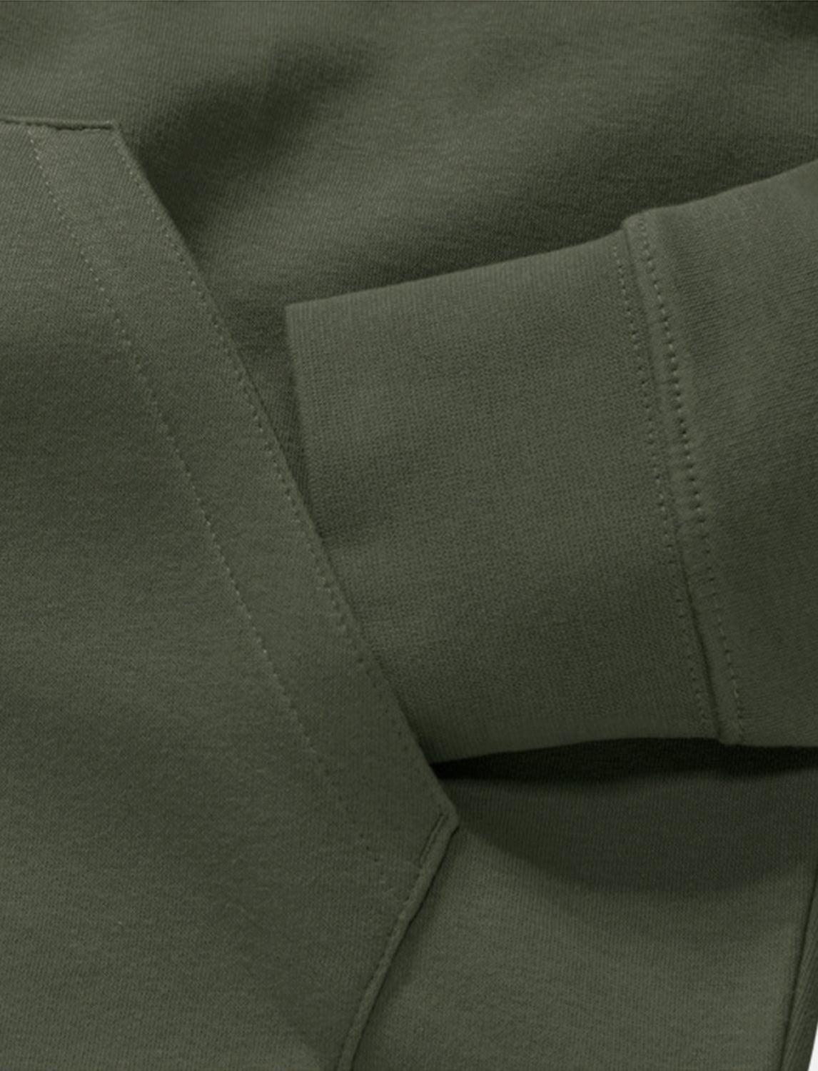 Kapuzenpullover für Herren mit Kängurutasche Doppellagiger Kapuze Flachem Kordelzug und Schmaler Passform