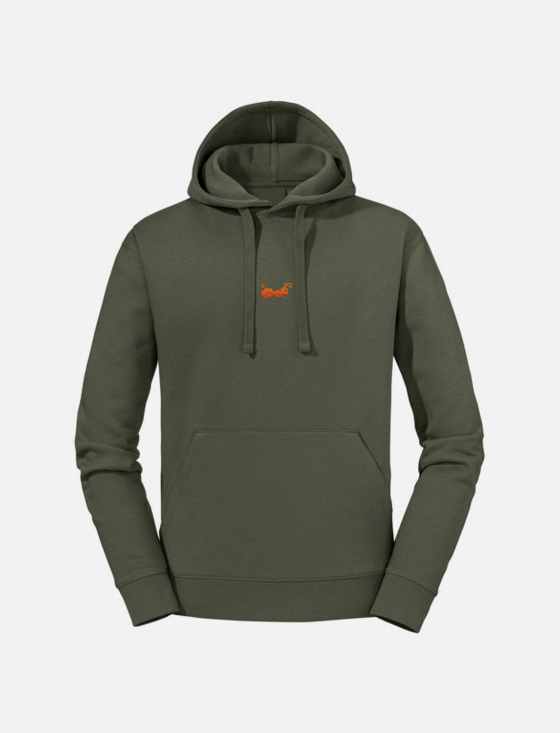 Kapuzenpullover für Herren mit Kängurutasche Doppellagiger Kapuze Flachem Kordelzug und Schmaler Passform