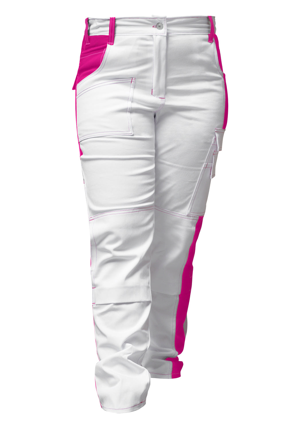 Arbeisthose Damen Stretch Malerhose Weiß Strong Baumwolle