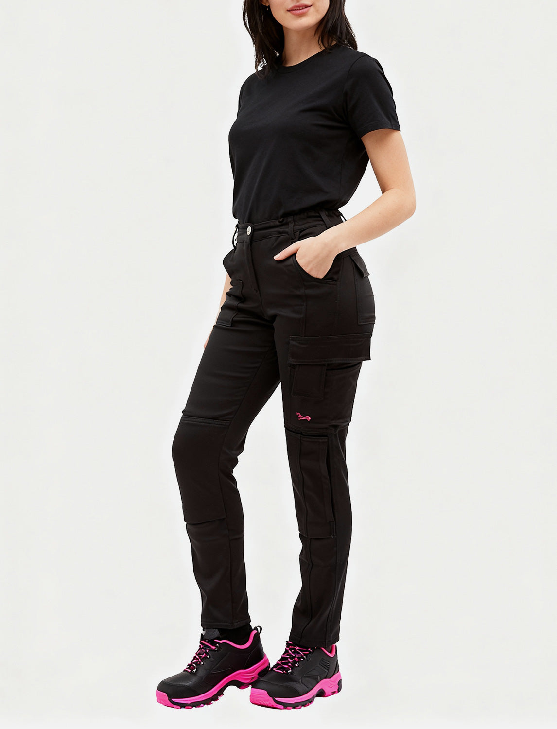 Damen Arbeitshose komplett Stretch mit Kniepolstertaschen Slim Fit