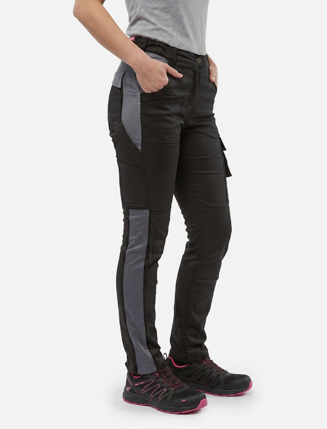 Damen Arbeitshose Еco-Stretch Sorona® – High Waist Slim Fit, robust & wasserabweisend