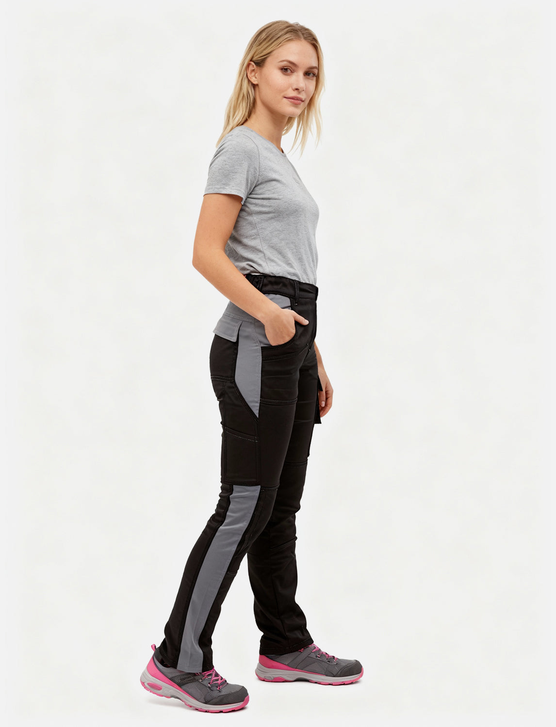 Damen Arbeitshose komplett Stretch mit Kniepolstertaschen Slim Fit