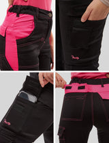 Damen Arbeitshose komplett Stretch mit Kniepolstertaschen Slim Fit