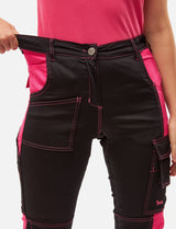 Damen Arbeitshose komplett Stretch mit Kniepolstertaschen Slim Fit