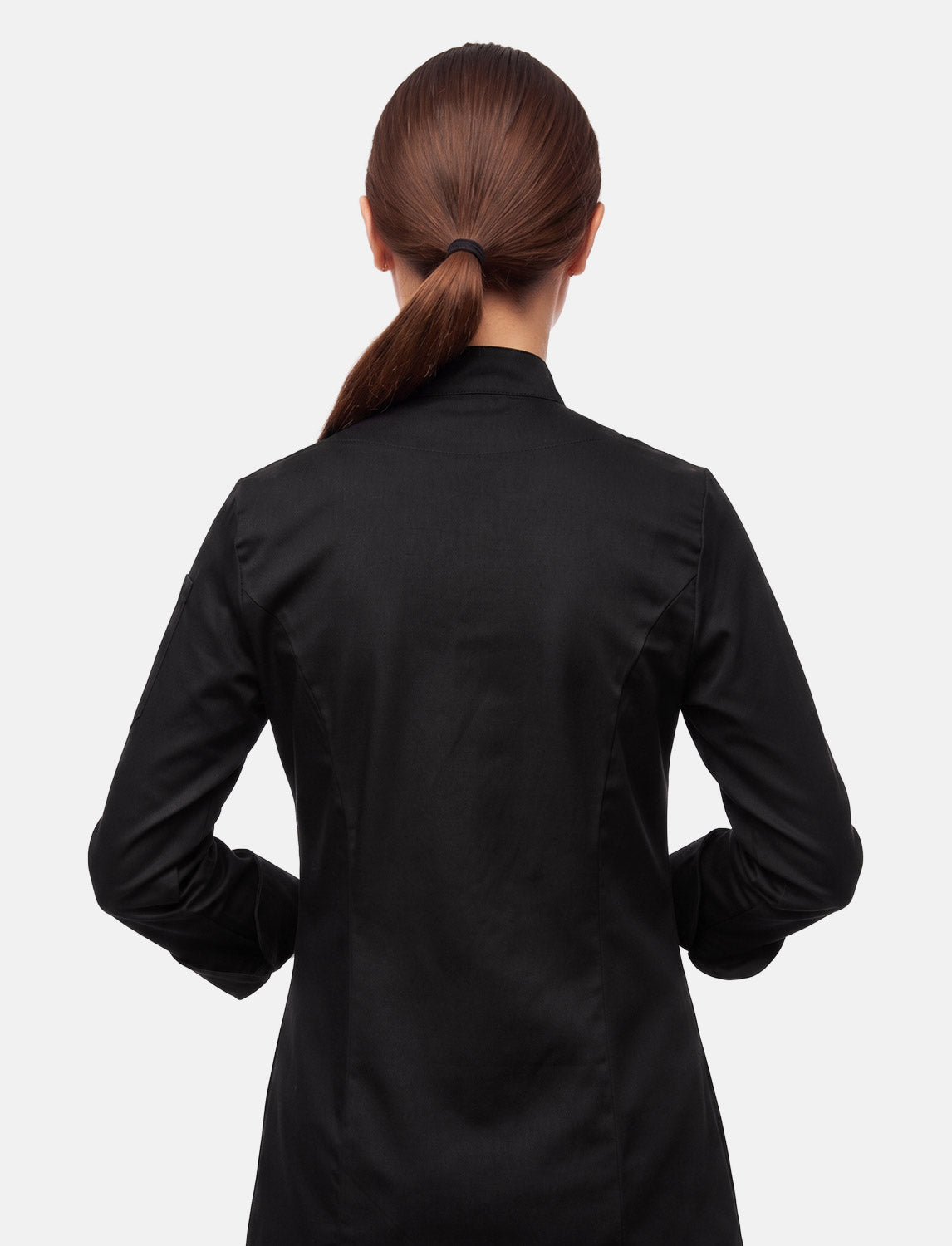 Stretch Kochjacke Damen Slim Fit mit Druckknöpfen | StrongAnt D411LANGSTR
