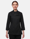 Stretch Kochjacke Damen Slim Fit mit Druckknöpfen | StrongAnt D411LANGSTR