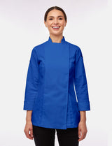 Stretch Kochjacke Damen Slim Fit mit Druckknöpfen | StrongAnt D411LANGSTR