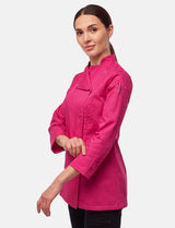 Stretch Kochjacke Damen Slim Fit mit Druckknöpfen | StrongAnt D411LANGSTR