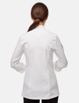 Stretch Kochjacke Damen Slim Fit mit Druckknöpfen | StrongAnt D411LANGSTR