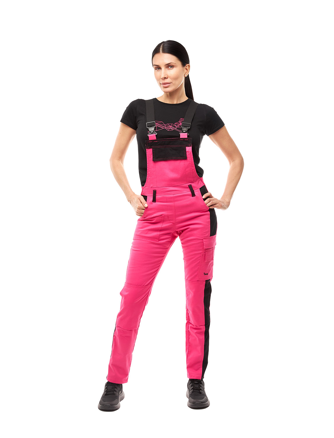 Arbeitslatzhose Damen Stretch aus Baumwolle mit Kniepolstertaschen | StrongAnt D511SCS
