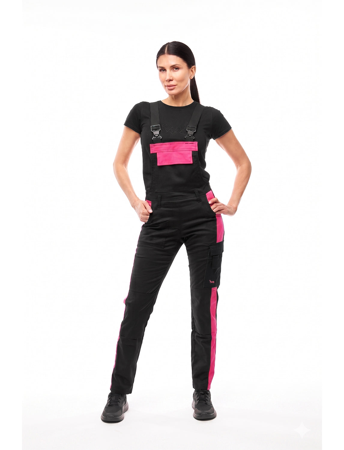 Arbeitslatzhose Damen Stretch aus Baumwolle mit Kniepolstertaschen | StrongAnt D511SCS