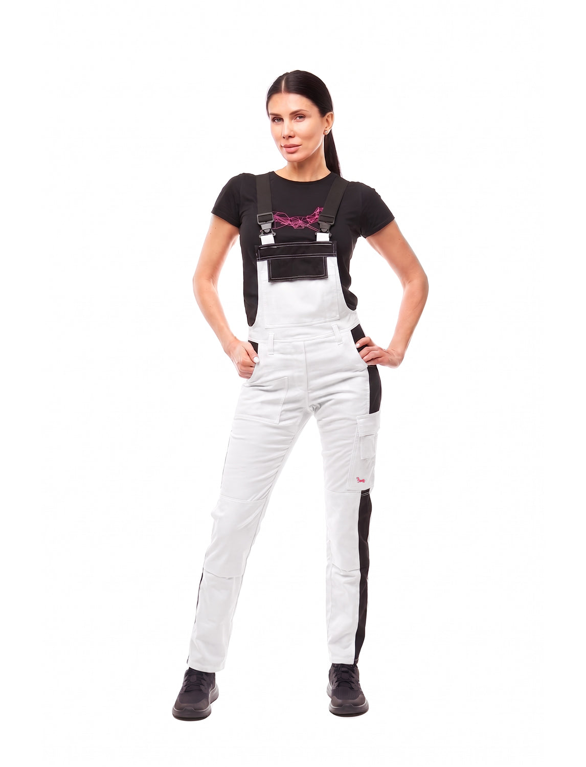 Malerlatzhose Damen Stretch aus Baumwolle mit Kniepolstertaschen | StrongAnt D510SCS