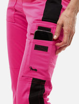 Damen Arbeitslatzhose Stretch mit Kniepolstertaschen Arbeitshose Baumwolle