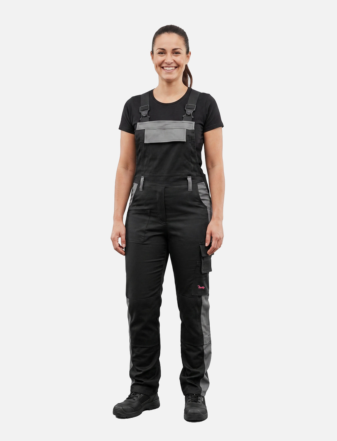 Damen Arbeitslatzhose Stretch mit Kniepolstertaschen Arbeitshose Baumwolle
