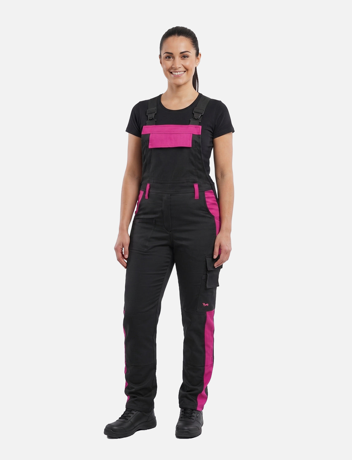 Damen Arbeitslatzhose Stretch mit Kniepolstertaschen Arbeitshose Baumwolle