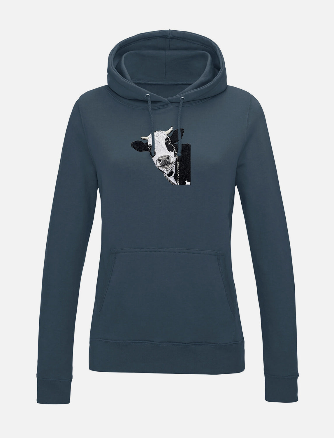 Damen-Hoodie mit Kuhmotiv