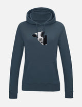 Damen-Hoodie mit Kuhmotiv