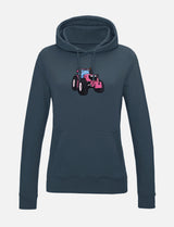 Damen-Hoodie mit Traktor-Stickerei