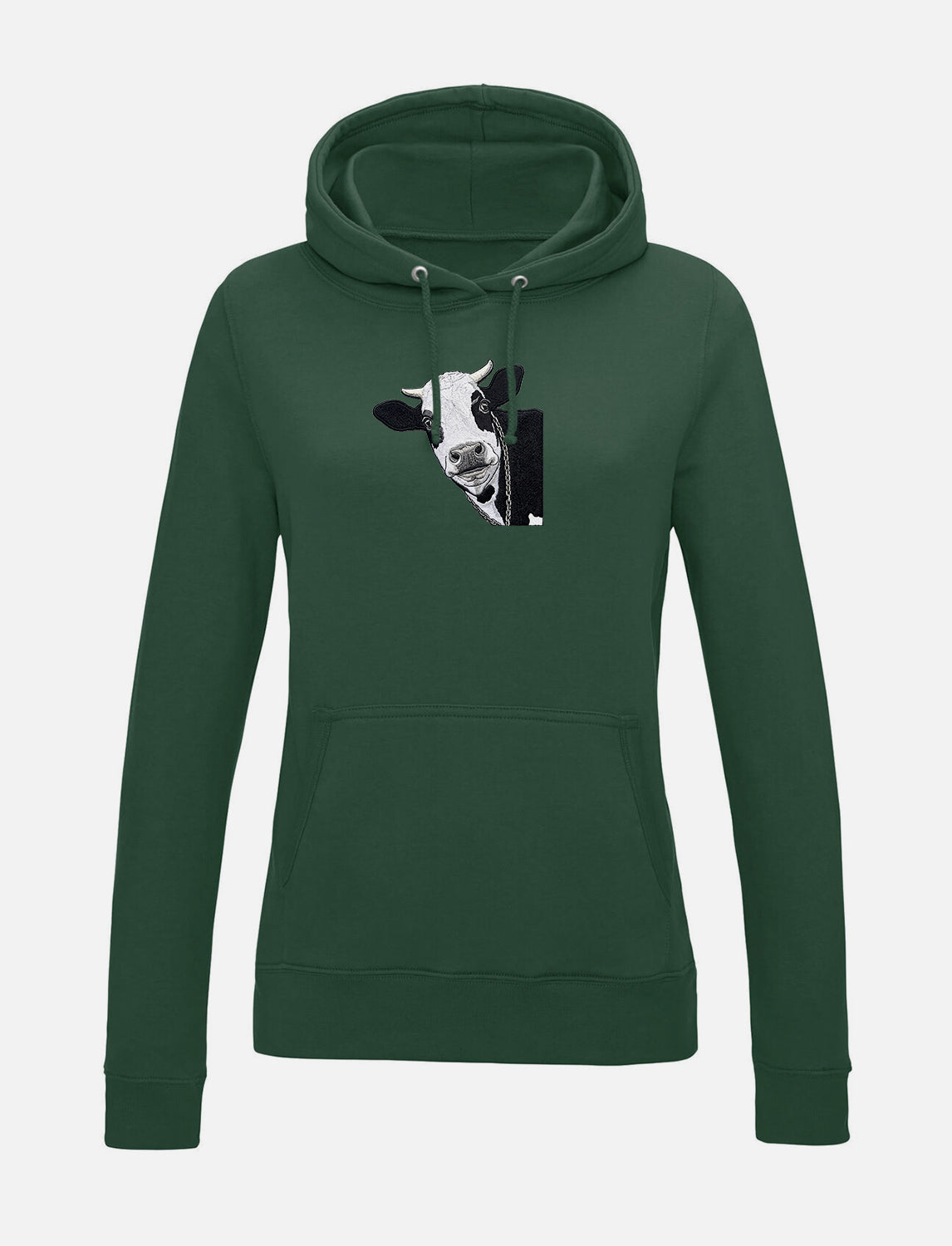 Damen-Hoodie mit Kuhmotiv