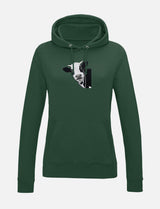 Damen-Hoodie mit Kuhmotiv