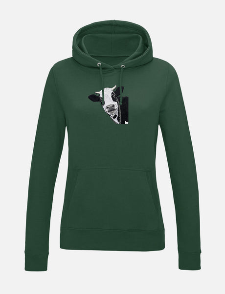Damen-Hoodie mit Kuhmotiv