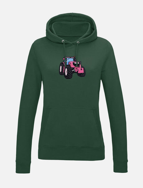 Damen-Hoodie mit Traktor-Stickerei