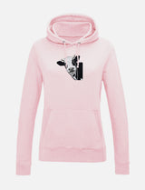 Damen-Hoodie mit Kuhmotiv