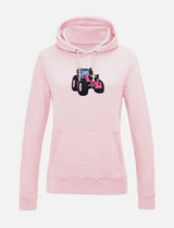 Damen-Hoodie mit Traktor-Stickerei