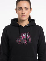 Damen-Hoodie mit gesticktem Traktor
