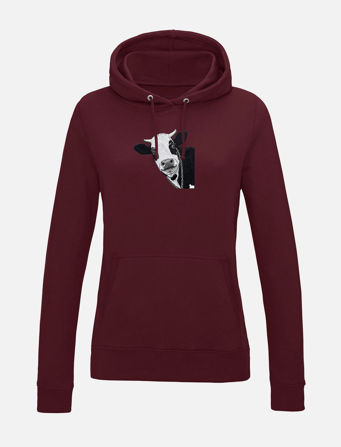 Damen-Hoodie mit Kuhmotiv