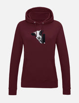 Damen-Hoodie mit Kuhmotiv