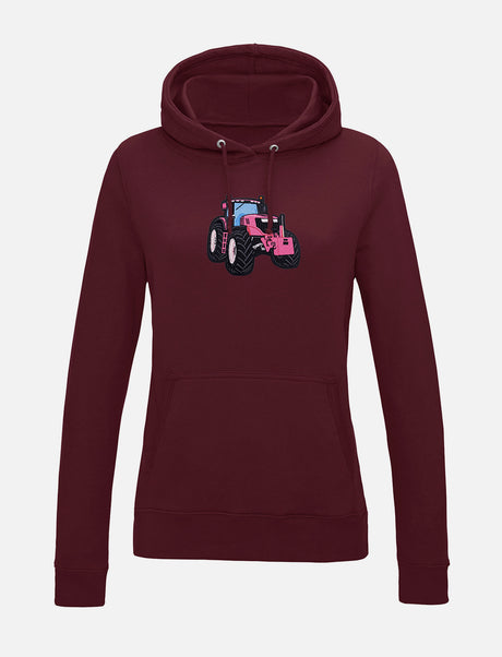 Damen-Hoodie mit Traktor-Stickerei
