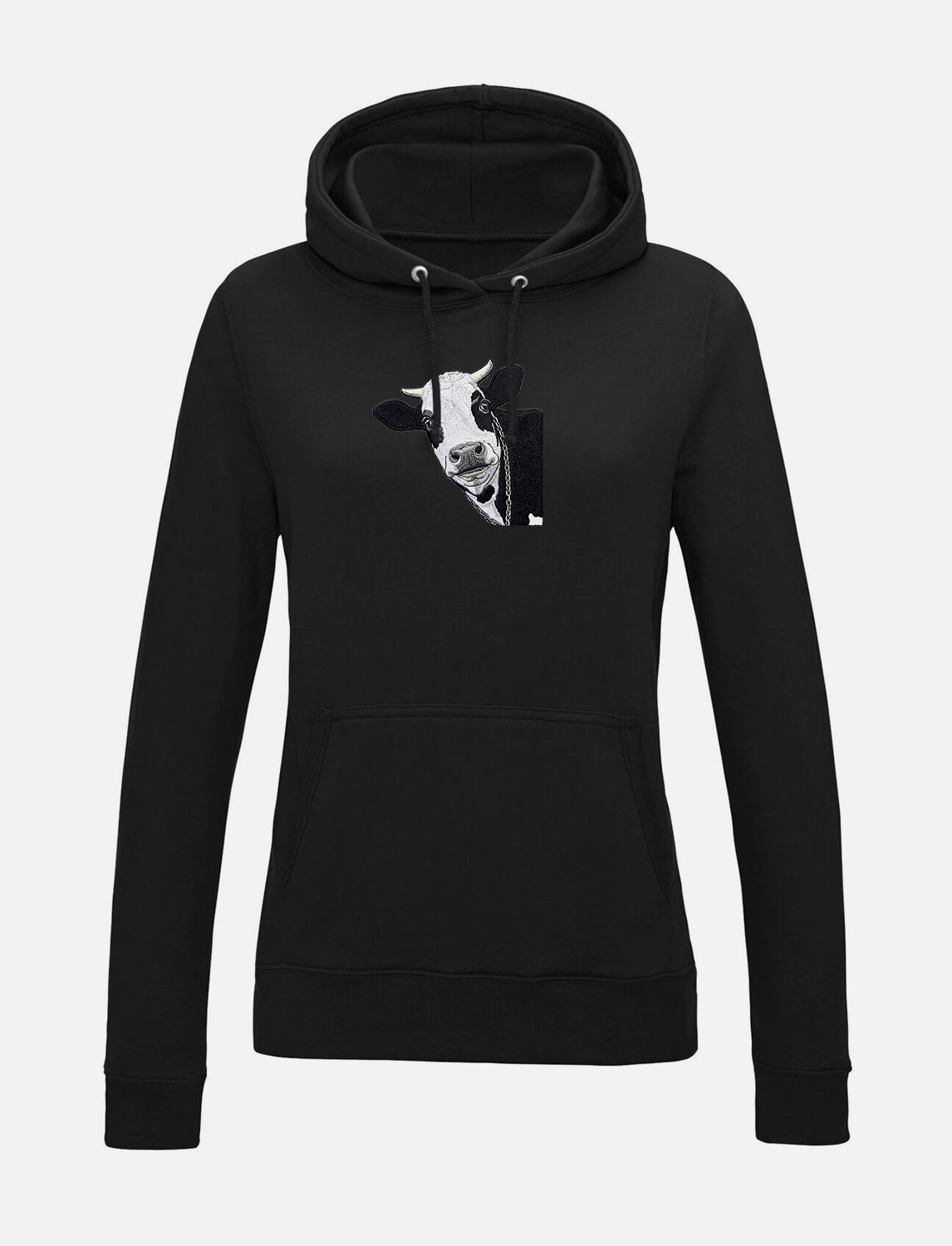 Damen-Hoodie mit Kuhmotiv