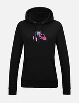 Damen-Hoodie mit Traktor-Stickerei