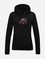 Damen-Hoodie mit gesticktem Traktor
