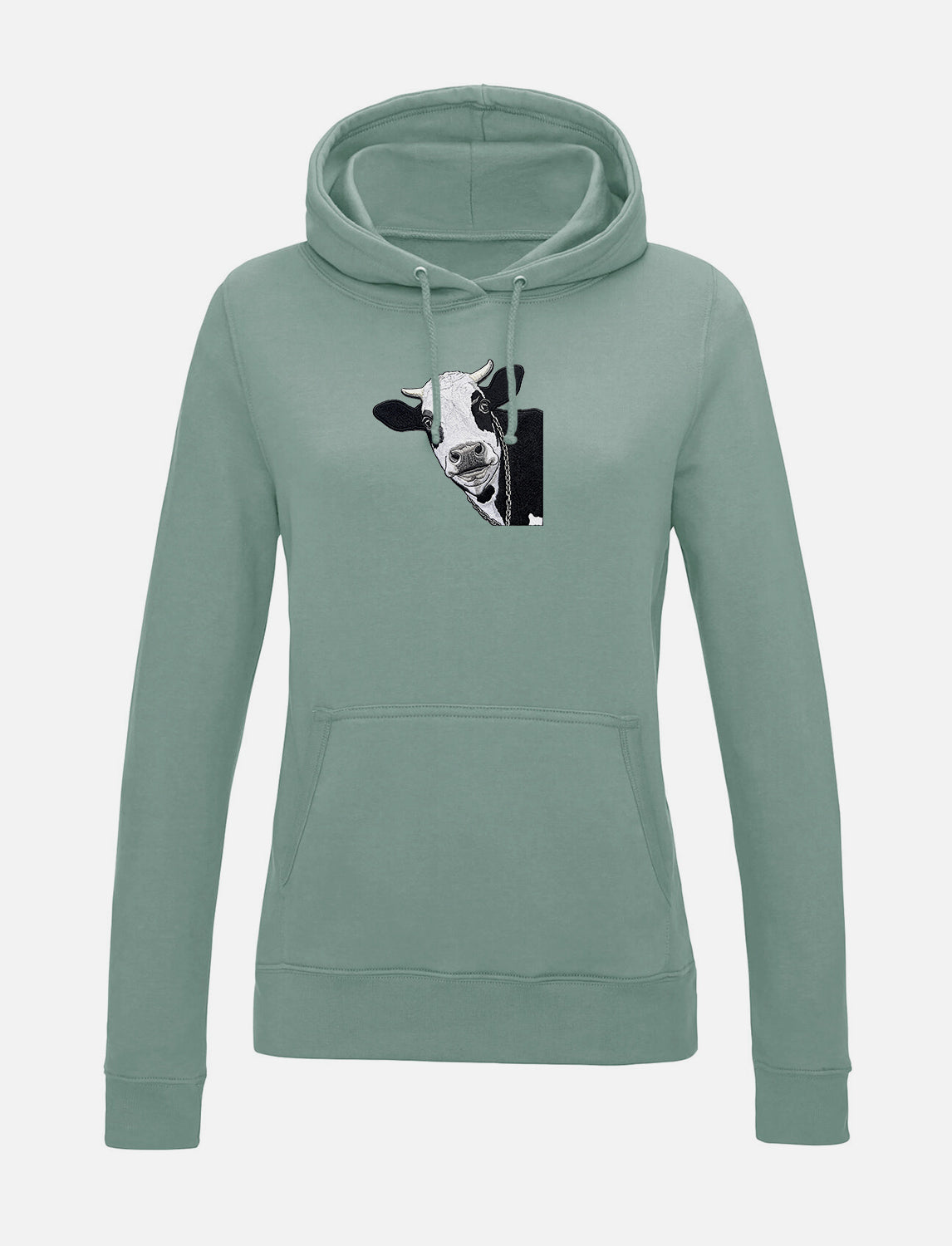 Damen-Hoodie mit Kuhmotiv