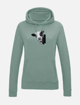 Damen-Hoodie mit Kuhmotiv