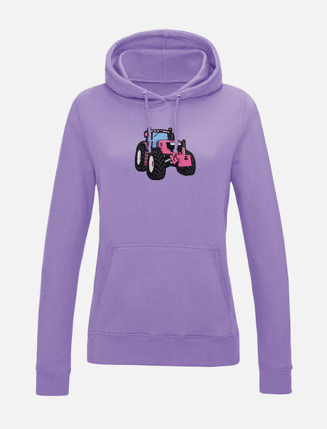 Damen-Hoodie mit Traktor-Stickerei