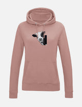 Damen-Hoodie mit Kuhmotiv