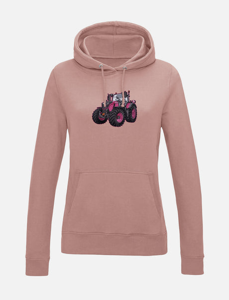 Damen-Hoodie mit gesticktem Traktor