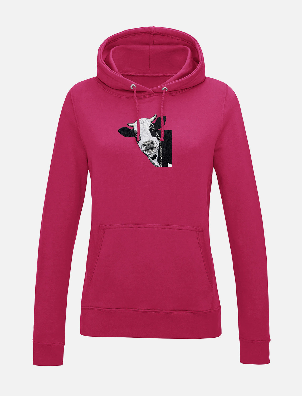 Damen-Hoodie mit Kuhmotiv